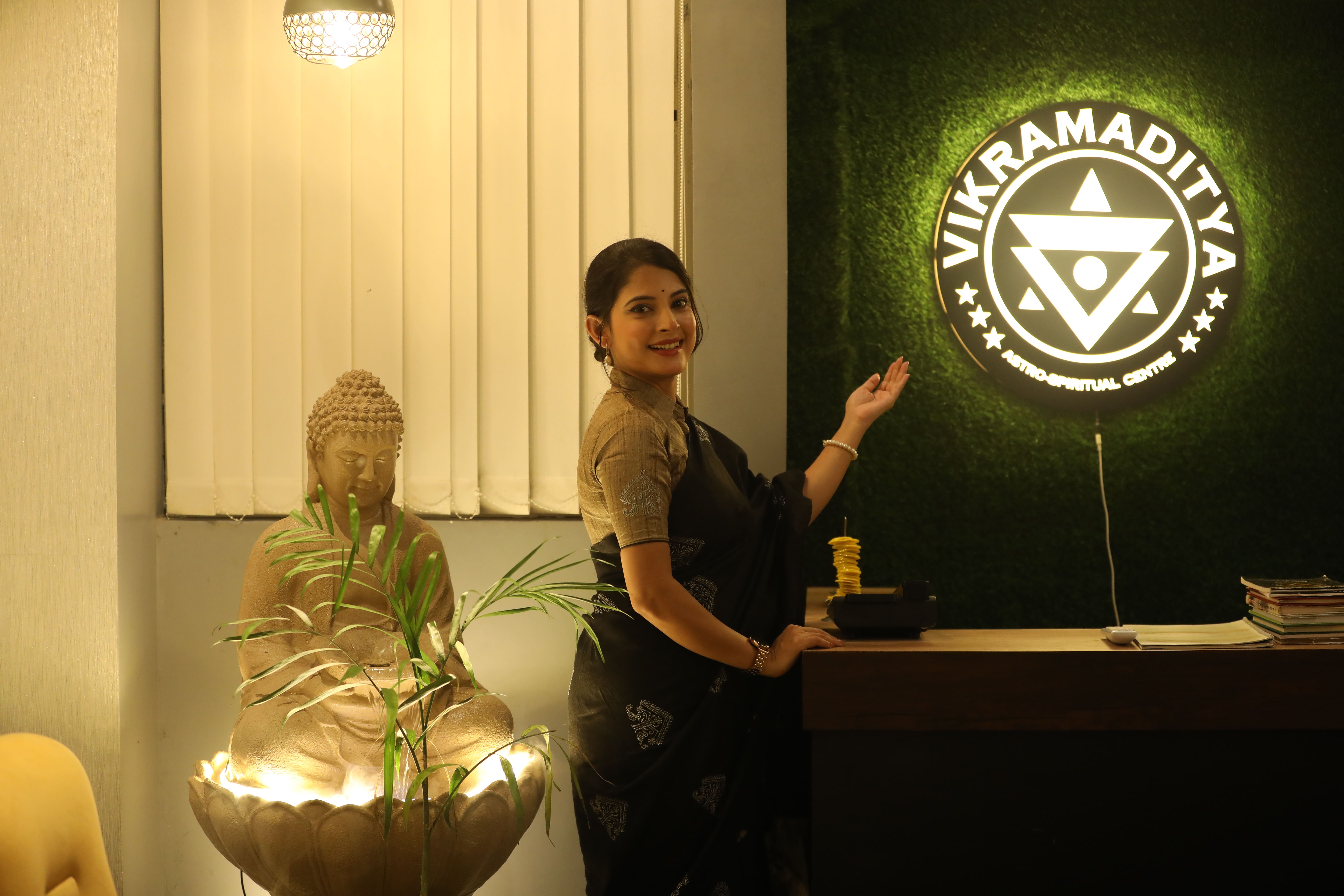 Reception and illuminated centre emblem